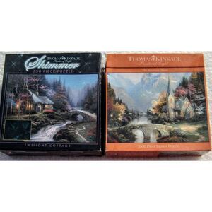 Thomas Kinkade Painter of Light - Ceaco - bundle of 2 - jigsaw puzzles